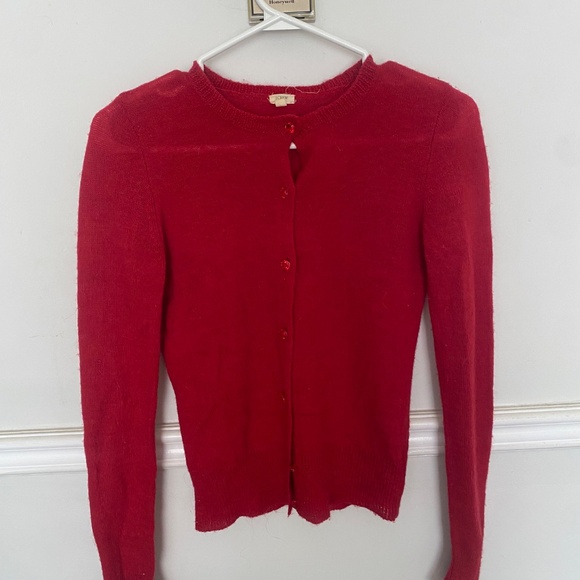Red J. Crew Cardigan - Picture 3 of 3